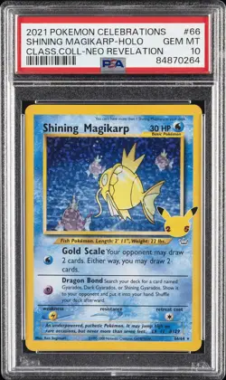 2021 POKEMON CELEBRATIONS CLASSIC COLL #66 SHINING MAGIKARP-HOLO PSA 10 - Image 1