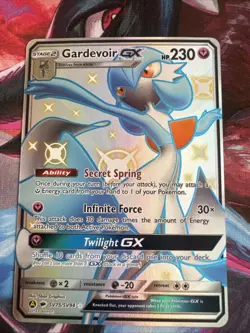 2019 Pokemon Sun & Moon Hidden Fates GARDEVOIR GX #SV75 Shiny Rare Full Art - Image 1