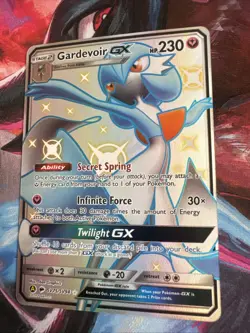 2019 Pokemon Sun & Moon Hidden Fates GARDEVOIR GX #SV75 Shiny Rare Full Art - Image 3
