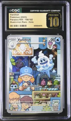 Vanillish 190/182 CGC Pristine 10 Illustration Rare Paradox Rift Pokemon - Image 1
