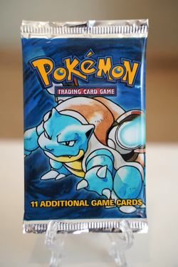 Pokemon Base Set Booster Pack Unlimited Blastoise Art WOTC TCG Vintage Sealed - Image 1