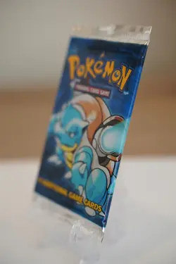 Pokemon Base Set Booster Pack Unlimited Blastoise Art WOTC TCG Vintage Sealed - Image 3