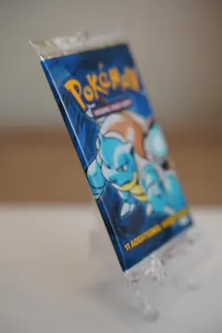 Pokemon Base Set Booster Pack Unlimited Blastoise Art WOTC TCG Vintage Sealed - Image 4