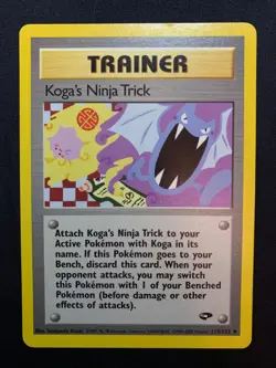 KOGA'S NINJA TRICK - 115/132 - GYM CHALLENGE - POKEMON CARD - LP - Image 1