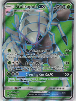 Pokemon TCG Golisopod GX (Full Art) Ultra Rare SM - Burning Shadows 129/147 - Image 1