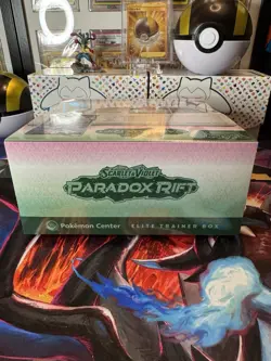 Sealed Pokemon Center Scarlet & Violet Paradox Rift SV04 ETB Iron Valiant - Image 5