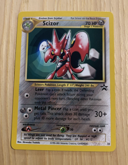 Scizor ⭐ 33 Promo Wizards Black Star Promos 1999 Pokemon NM - Image 1