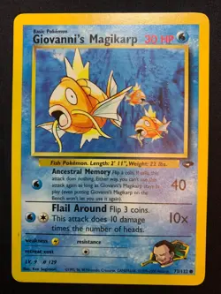 GIOVANNI'S MAGIKARP - 73/132 - GYM CHALLENGE - POKEMON CARD - LP - Image 1