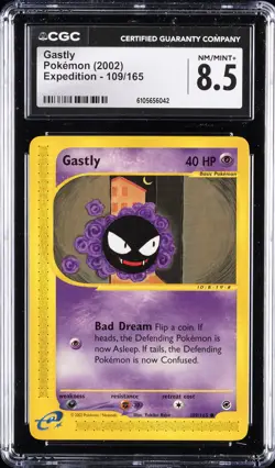 2002 POKEMON EXPEDITION #109 GASTLY CGC 8.5 - Image 1