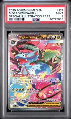 2025 POKEMON MEG EN-SPECIAL ILLUSTRATION RARE #177 MEGA VENUSAUR EX PSA 9 - Image 1