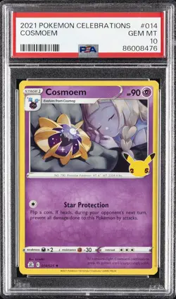 2021 POKEMON CELEBRATIONS #014 COSMOEM PSA 10 - Image 1