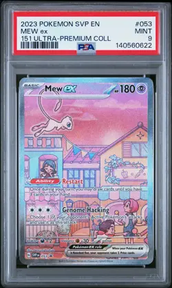 2023 POKEMON SVP EN-SV BLACK STAR PROMO 151 ULTRA-PREM COLL #053 MEW EX PSA 9 - Image 1