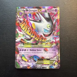 Pokemon M Gengar EX XY166 Promo Full Art Mega Evolution English Damaged - Image 1