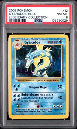 2002 POKEMON LEGENDARY COLLECTION #12 GYARADOS-HOLO PSA 8 - Image 1