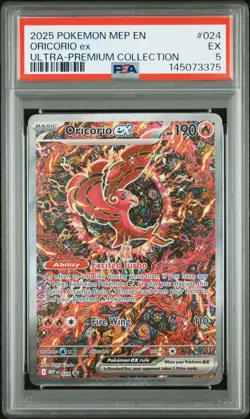 2025 POKEMON MEP ULTRA-PREMIUM COLLECTION PROMO #024 ORICORIO EX PSA 5 - Image 1