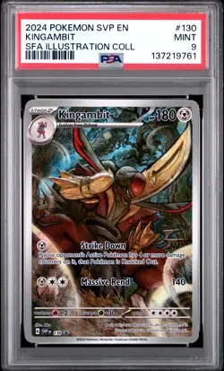 2024 POKEMON SVP SHROUDED FABLE ILLUSTRATION COLLECTION #130 KINGAMBIT PSA 9 - Image 1