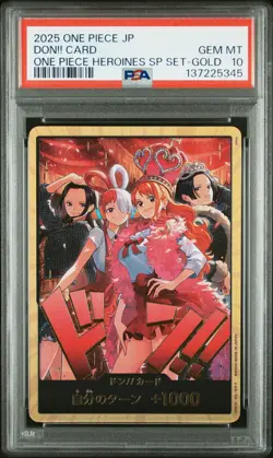 2025 ONE PIECE JPN ONE PIECE HEROINES SPECIAL SET GOLD DON!! CARD PSA 10 - Image 1