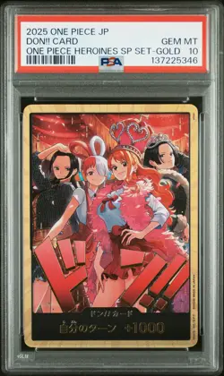 2025 ONE PIECE JPN ONE PIECE HEROINES SPECIAL SET GOLD DON!! CARD PSA 10 - Image 1