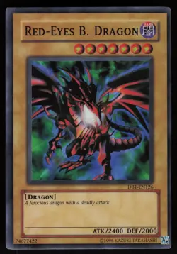 Red-Eyes Black Dragon DB1-EN126 Super Rare Dark Beginning 1 Yu-Gi-Oh - Image 1