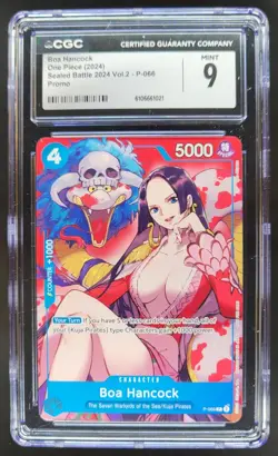 2024 ONE PIECE CCG BOA HANCOCK P-066 SEALED BATTLE PROMOS CGC 9 B PT - Image 1