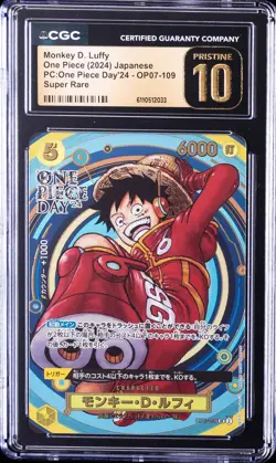 2024 ONE PIECE JPN ONE PIECE DAY'24 SUPER RARE MONKEY D. LUFFY CGC 10 PRISTINE - Image 1