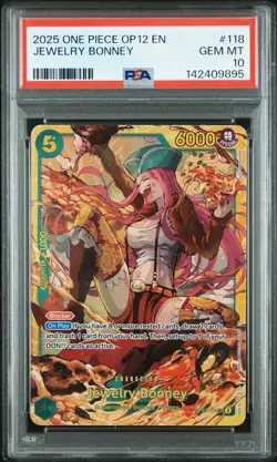2025 ONE PIECE OP12-LEGACY OF THE MASTER #118 JEWELRY BONNEY PSA 10 - Image 1