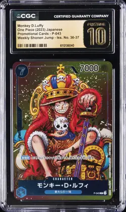 2023 ONE PIECE JPN SHONEN JUMP ISSUE NO. 36-37 MONKEY D. LUFFY CGC 10 PRISTINE - Image 1