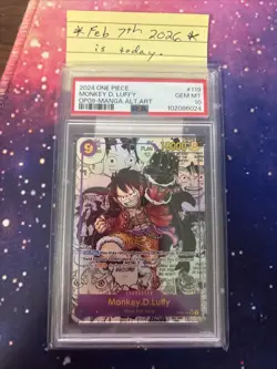 2024 One Piece TCG OP09 Manga Alternate Art, English, PSA 10 - Image 1