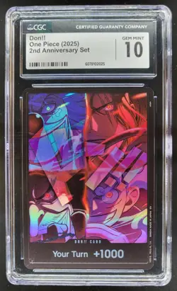 2025 ONE PIECE CCG DON!! 2ND ANNIVERSARY CGC 10 C PT - Image 1
