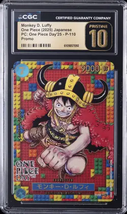 2025 ONE PIECE JPN PC: ONE PIECE DAY'25 PROMO MONKEY D. LUFFY CGC 10 PRISTINE - Image 1
