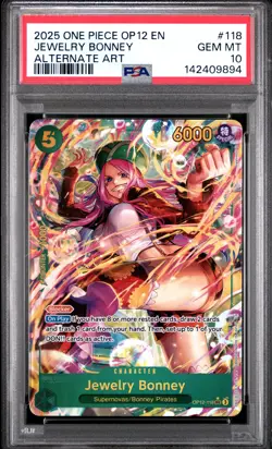2025 ONE PIECE OP12-LEGACY OF THE MASTER ALTERNATE ART JEWELRY BONNEY PSA 10 - Image 1