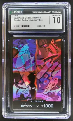 2025 ONE PIECE CCG JAPANESE DON!! 2ND ANNIVERSARY CGC 10 C PT - Image 1