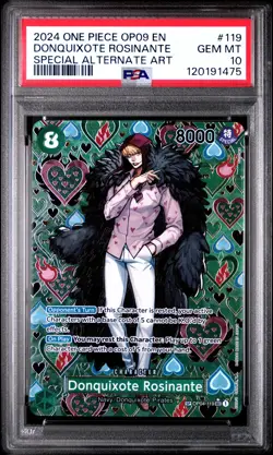 2024 ONE PIECE OP09-EMPERORS IN THE NEW WORLD #119 DONQUIXOTE ROSINANTE PSA 10 - Image 1