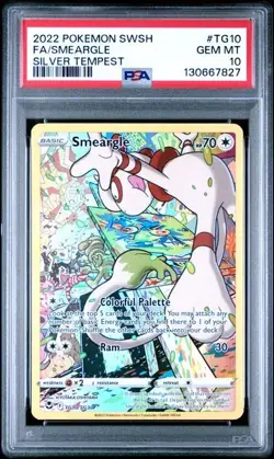 Pokemon TCG SWSH Silver Tempest Smeargle TG10/TG30 PSA GEM MT 10 - Image 1
