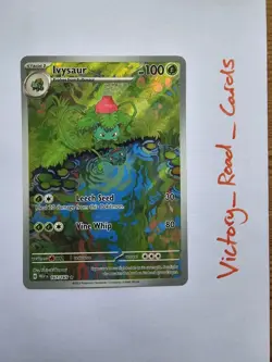 Ivysaur 167/165 Illustration Art Rare- Pokemon 151 MEW Trading Card - English - Image 1