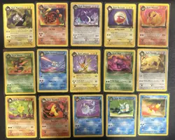 Partial Team Rocket Non Holo Set LP-NM 47 Cards WOTC Pokemon - Image 1