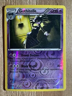 Pokemon TCG Gothitelle Dragons Exalted 57/124 Reverse Holo Rare MP - Image 1