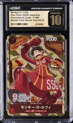 2024 ONE PIECE JPN BANDAI CARD GAMES FEST 24-25 MONKEY D. LUFFY CGC 10 PRISTINE - Image 1