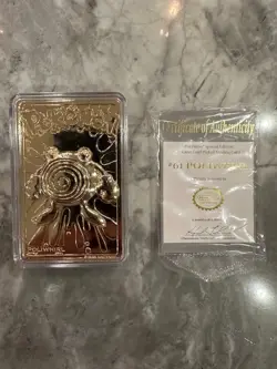 1999 Pokemon 23K Gold Plated Poliwhirl Trading Card w/ COA & Pokeball in Box - Image 4