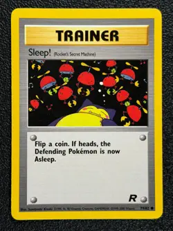 Sleep! 79/82 Base Set Series Team Rocket COMMON 2000 Trainer Pokemon Card NM - Image 1