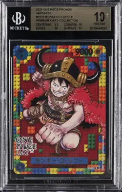 2025 ONE PIECE PROMOS JPN PREMIUM CARD COLLECTION #P110 MONKEY.D.LUFFY P BGS 10 - Image 1