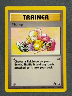 Mr. Fuji 58/62 Base Set Series Fossil Uncommon Pokemon TRAINER Card WOTC 1999 NM - Image 1