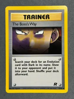 The Boss's Way 73/82 Base Set Team Rocket Uncommon Pokemon TRAINER Card 2000 NM - Image 1