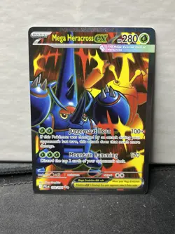 Pokemon Mega Heracross EX 108/094 Phantasmal Flames SR Full Art English Card TCG - Image 1