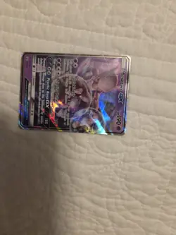 Pokemon Mewtwo GX SM196 Black Star Promo Card Full Art Hidden Fates LP/MP - Image 1