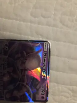 Pokemon Mewtwo GX SM196 Black Star Promo Card Full Art Hidden Fates LP/MP - Image 2