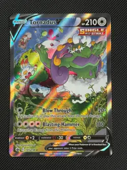 Tornadus V 185/198 ALT ART Pokemon Card Swsh06: Sword & Shield Chilling Reign - Image 1