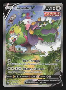 Tornadus V (Alternate Full Art #185/198 Chilling Reign Pokemon Holo Card - Image 1