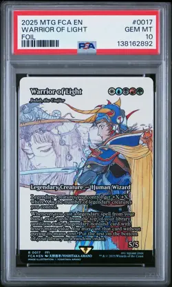 2025 MTG FINAL FANTASY THROUGH THE AGES FOIL #0017 WARRIOR OF LIGHT PSA 10 - Image 1