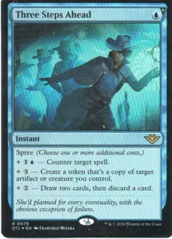 MTG: Outlaws of Thunder Junction: Foil Three Steps Ahead: LP Condition - Image 1